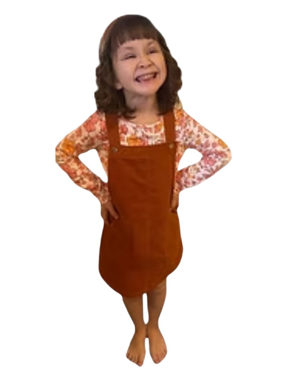 Cynthia Rowley Rust Orange Pinafore Dress for Kids